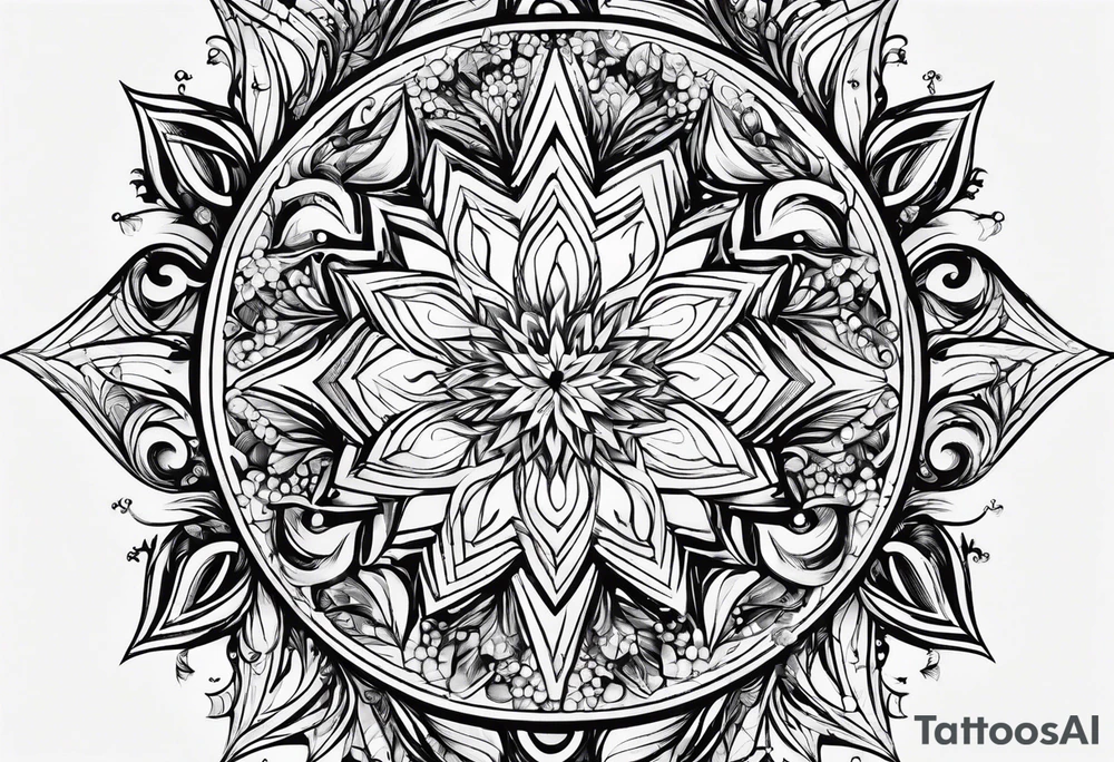small Ice crystal swirl tattoo idea