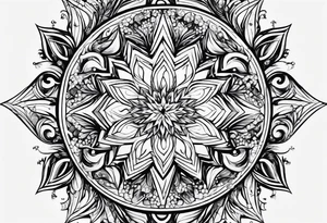 small Ice crystal swirl tattoo idea