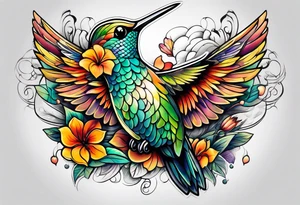 hummingbird tattoo idea