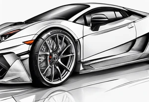 A Sportcar with Legs instead of wheels tattoo idea
