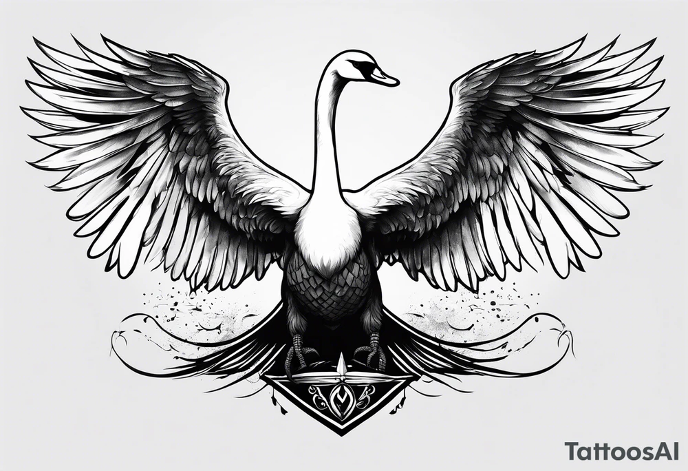 Swan Knight of Dol Amroth, Minimalist Logo tattoo idea