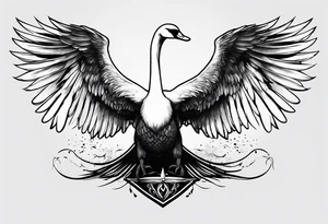Swan Knight of Dol Amroth, Minimalist Logo tattoo idea