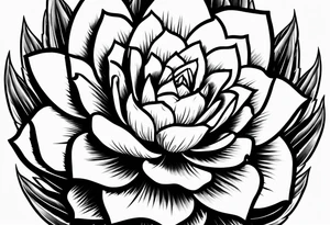 Molotov cocktail on an agave cactus tattoo idea