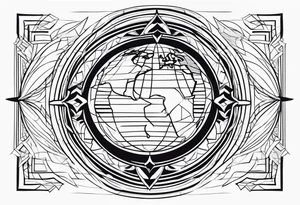 geography, all cultures of the world, abstract, simple tattoo idea