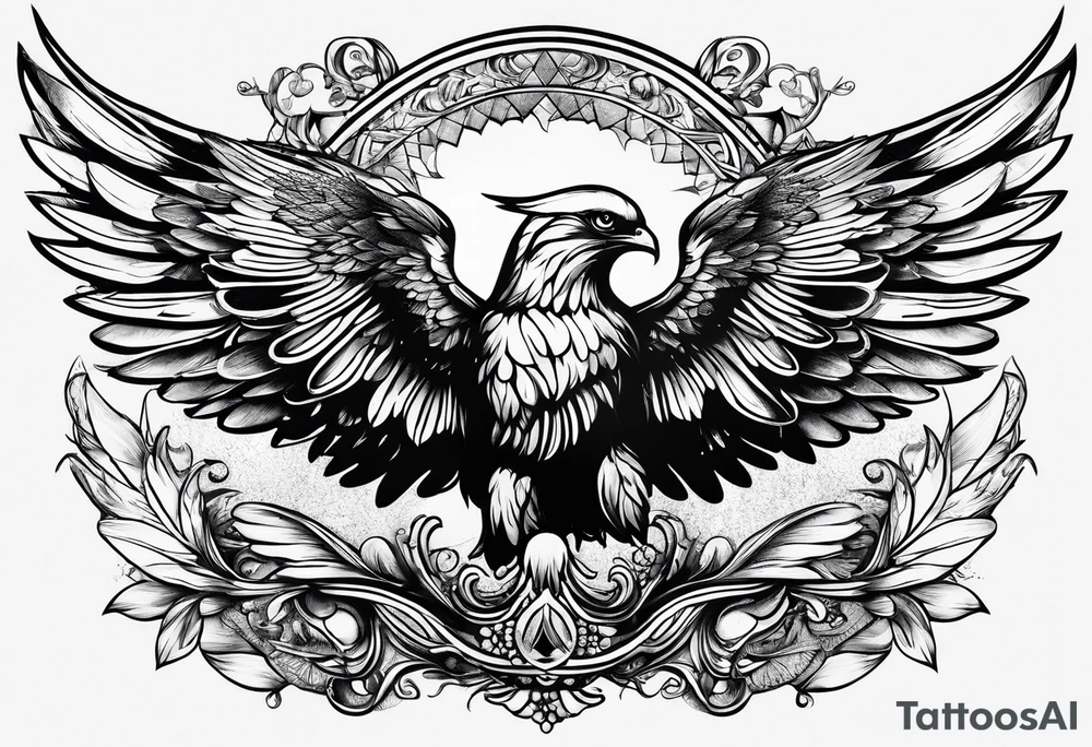 "one day, i am going to grow wings" in writing, with wings on either side tattoo idea