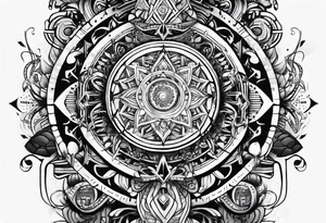 a coding message representing the psytrance culture tattoo idea