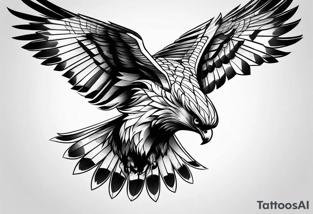 hawk on wrist detailed to fit the whole thing tattoo idea