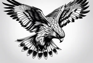 hawk on wrist detailed to fit the whole thing tattoo idea