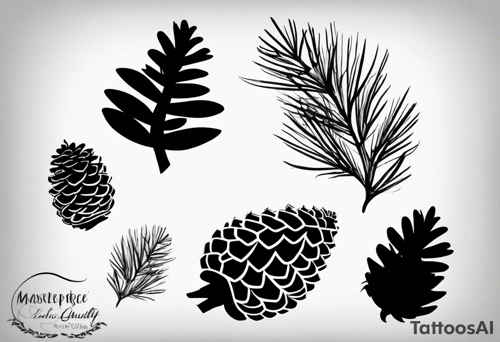 Small
Solo Pine tree
Pinecone
Silhouette tattoo idea