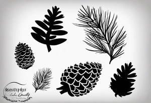Small
Solo Pine tree
Pinecone
Silhouette tattoo idea