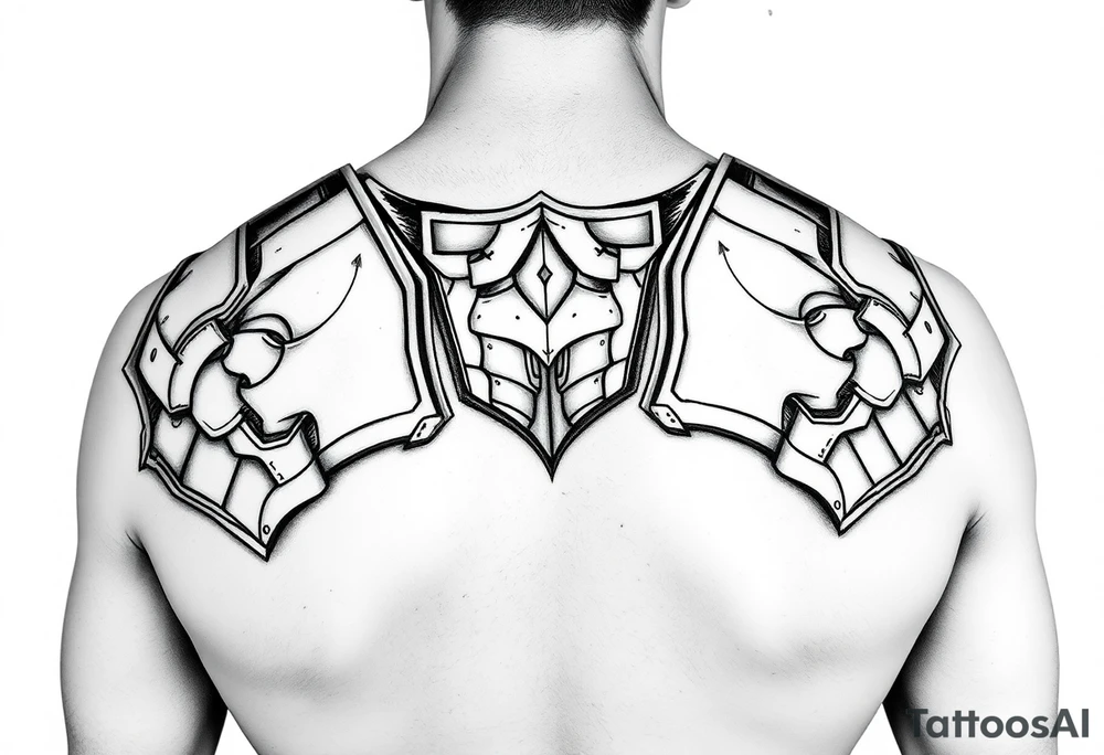 Shoulder plate armor tattoo idea