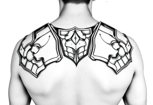 Shoulder plate armor tattoo idea
