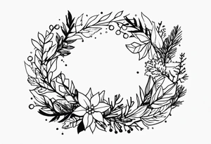 Festive Christmas Wreath tattoo idea