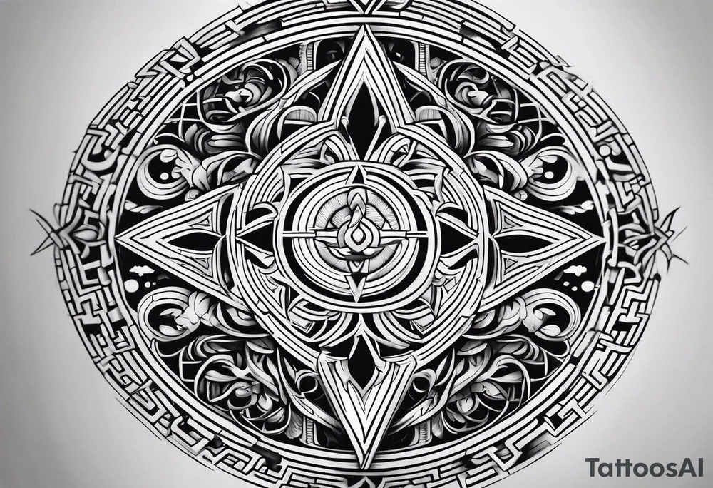Walk in lifes labirinth tattoo idea