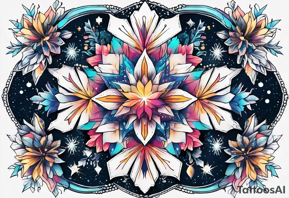 Constellation, animal, snowflake tattoo idea