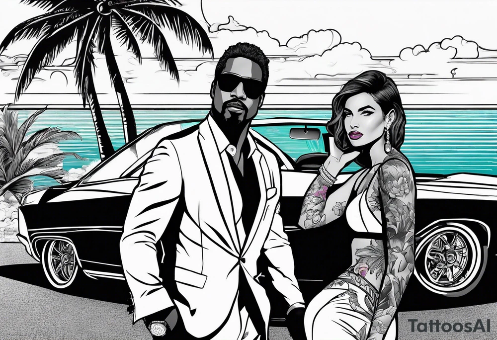 miami vice style party, no cars tattoo idea