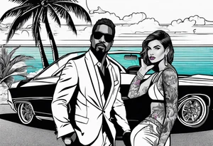 miami vice style party, no cars tattoo idea
