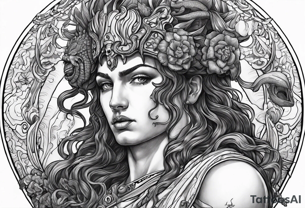 perseus holding medusas head tattoo idea
