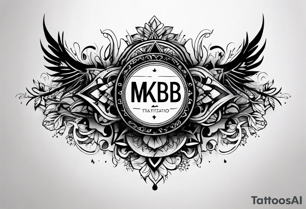 wrist tattoo with 
letters 
MKB tattoo idea