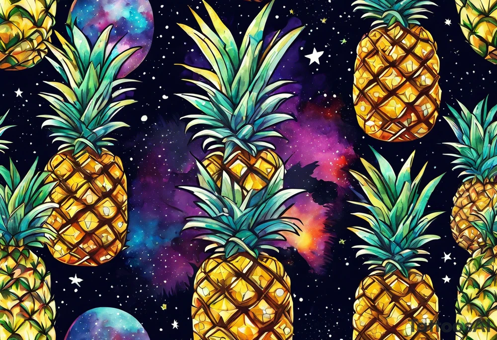 Wildlife in Amsterdam, pineapple stag, stag, Amsterdam buildings, Amsterdam canal, pineapples, pineapple trees, space, galaxy, galaxy colours tattoo idea