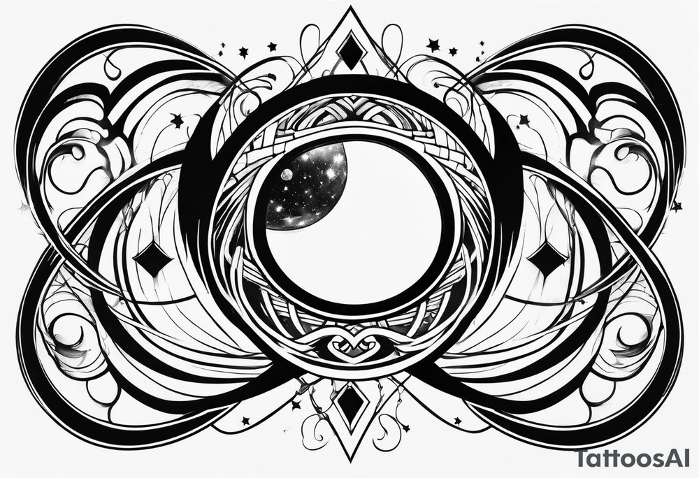 galaxy as an infinity symbol tattoo idea