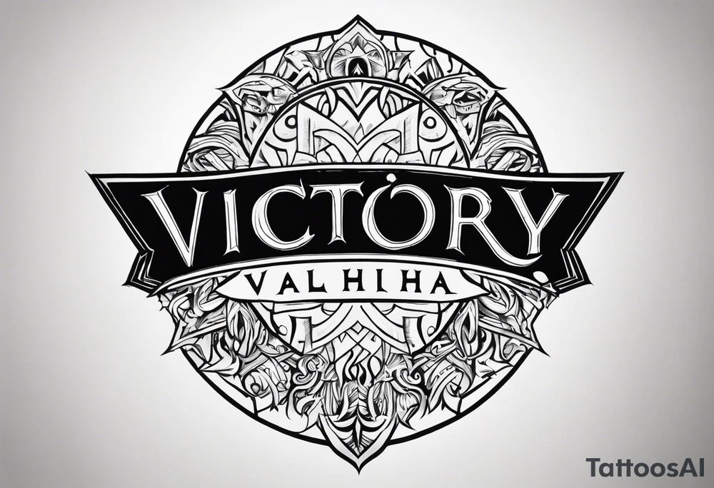 VICTORY OR VALHALLA tattoo idea