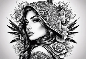 Powerful women, motherhood, army, medical, psychology tattoo idea