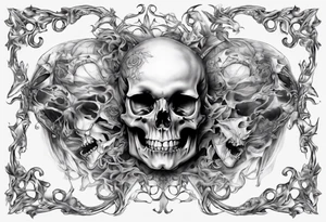 filagree chest tattoo. no skulls tattoo idea