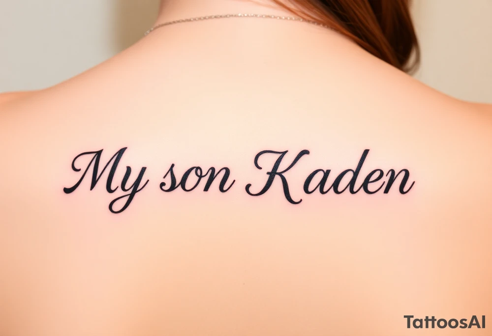 My son Kaden tattoo idea