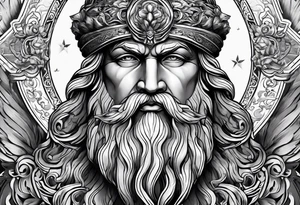 Zeus with background make it nice tattoo idea
