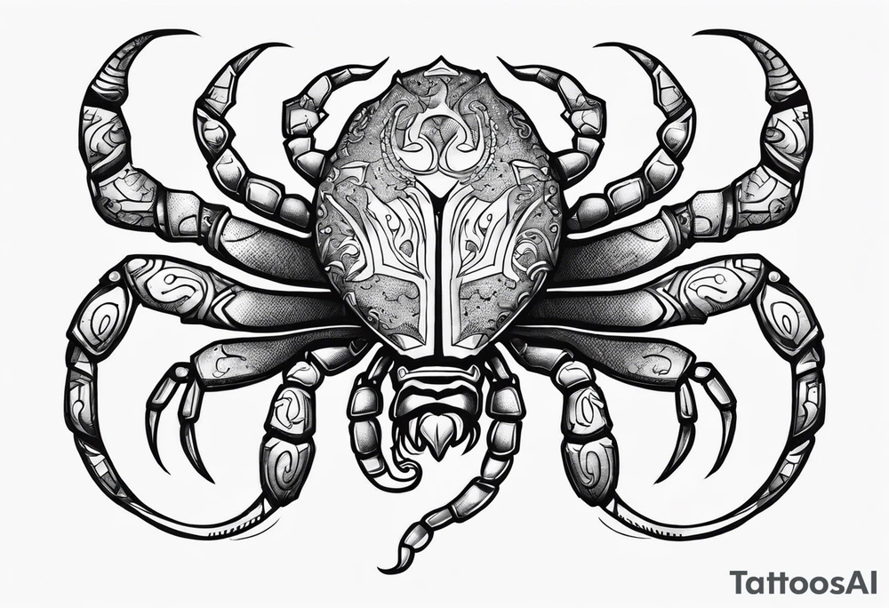 Scorpio zodiac sign tattoo idea