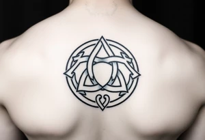 Celtic trinity knot with the circle. for placement on the inner arm tattoo idea