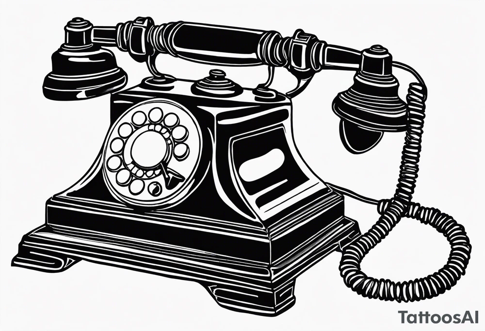 Vintage Telephone tattoo idea