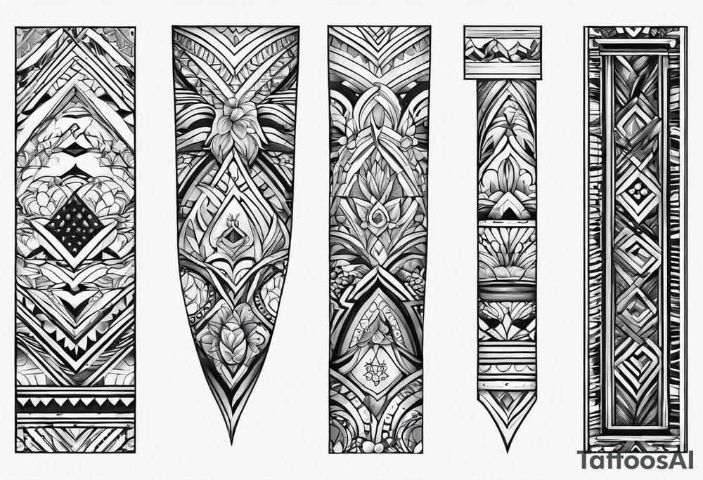 Butt and leg sleeve patterns tattoo idea