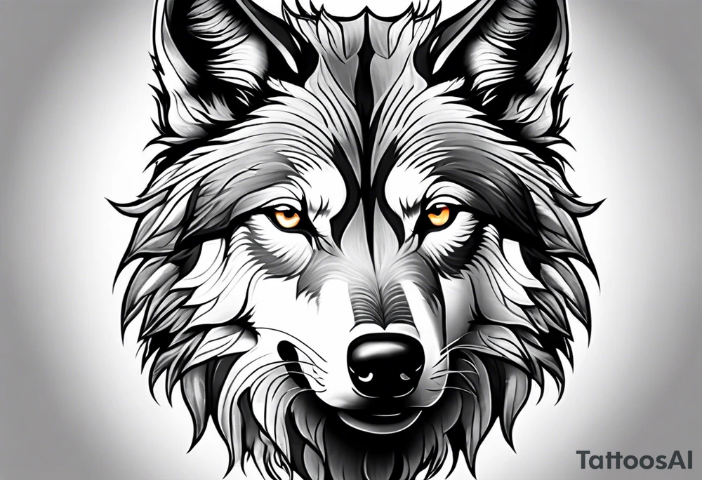a wolf in the wild tattoo idea