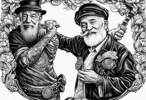 tattoo, homage, grandfather, passionate in humane medicine, born 1936, Belgrade tattoo idea