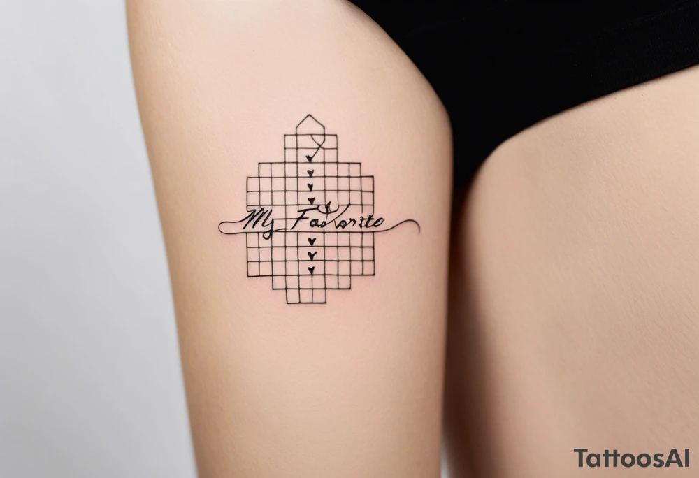 simple, fine line tattoo that includes my sisters handwriting "my favorite sister" and incorporate a puzzle piece. This will be on my ankle and should be small tattoo idea