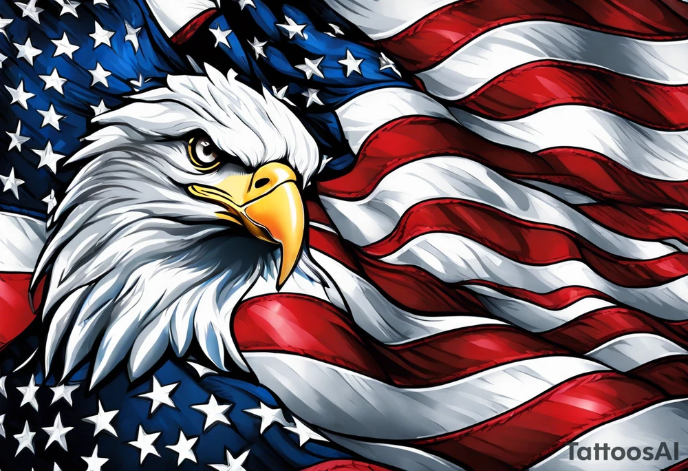 American flag tattoo idea