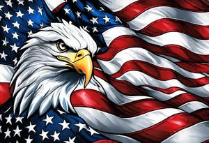 American flag tattoo idea