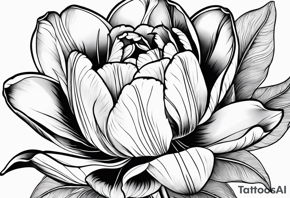 One tulip tattoo idea