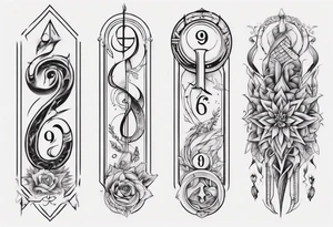 number 9.
Tall and thin tattoo idea