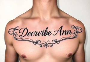 Deborah Ann in cursive across the chest tattoo idea