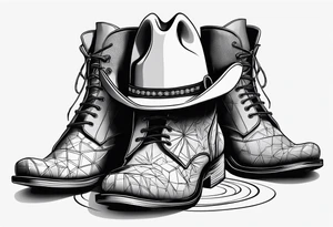 ADD the following three things: mens boots, eomens flip flops and a cowboyhat. tattoo idea