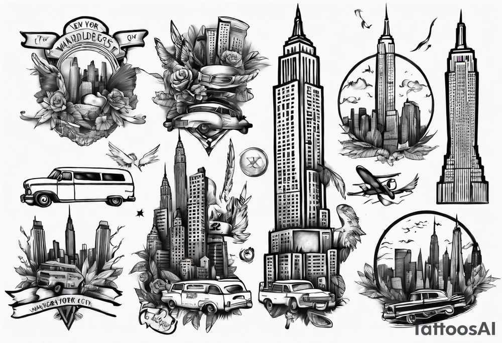 New York City wanderlust tattoo idea