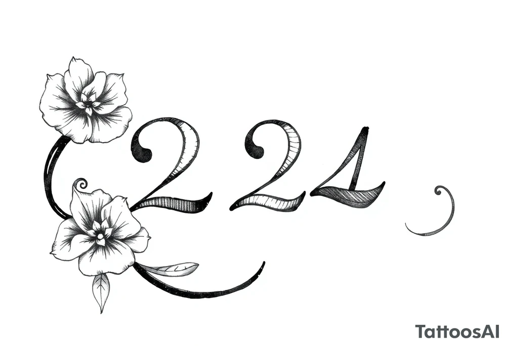 a tatto that says 224 tattoo idea
