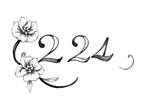 a tatto that says 224 tattoo idea
