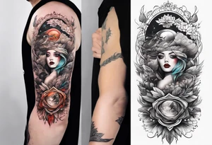 Outdoors sleeve tattoo idea