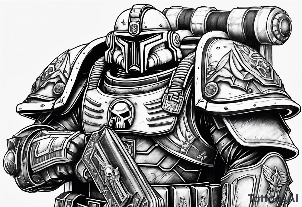 warhammer 40000 space marine tattoo idea
