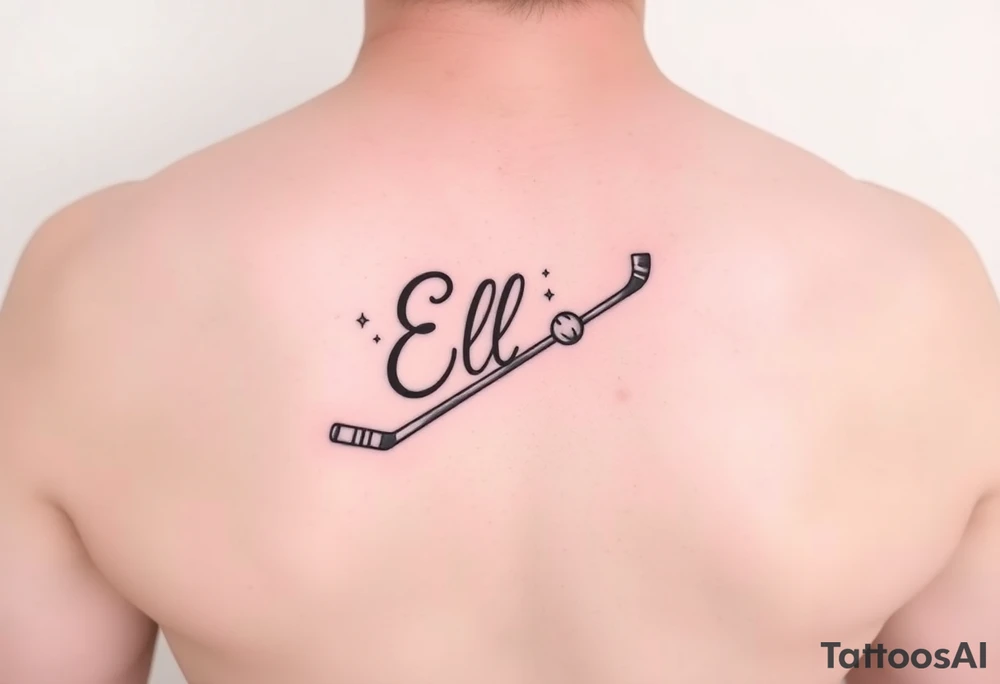 Ella hockey theme tattoo idea