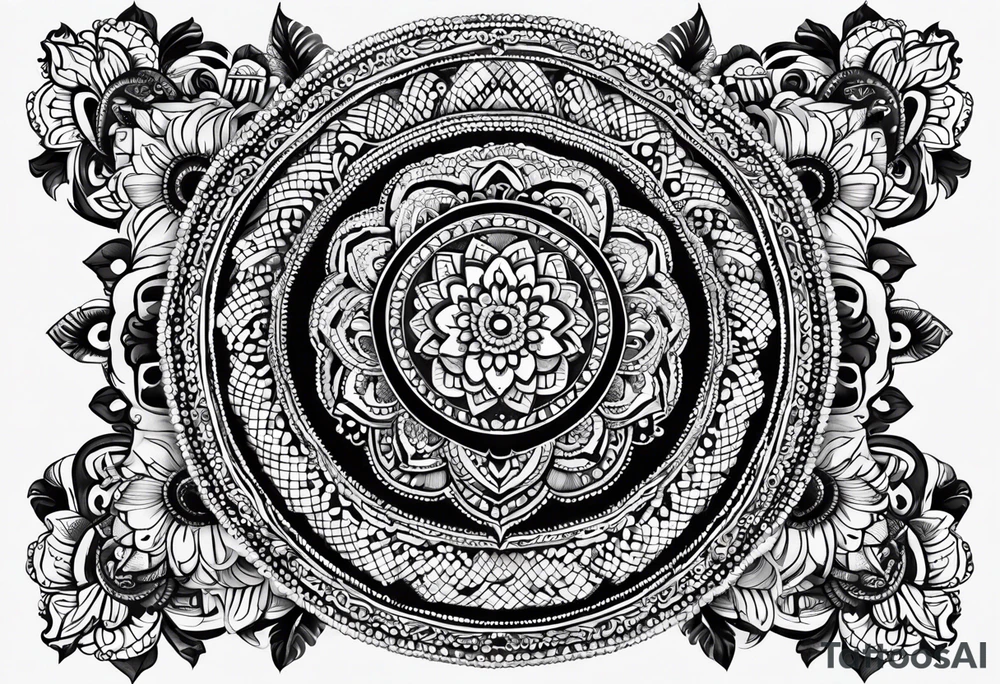 Rattlesnake mandala henna black tattoo design tattoo idea Rattlesnake mandala henna black tattoo design tattoo idea